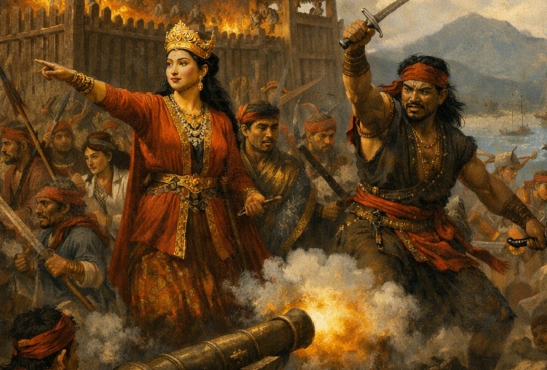 Ratu Oki dan Panglima Monde (Ilustrasi Ai)