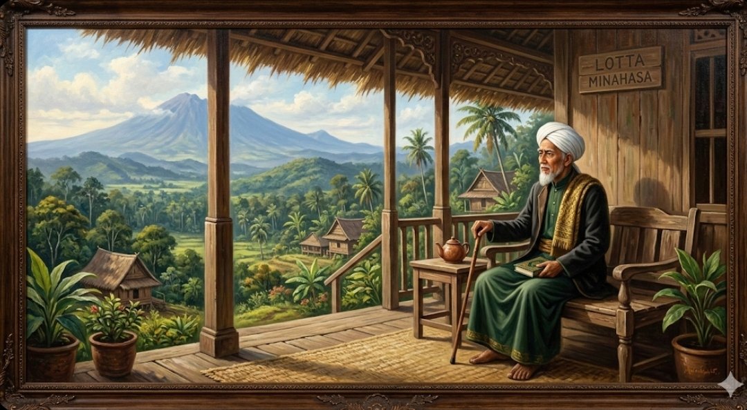 Tuanku Imam Bonjol di Lotta, Minahasa 1841 (Ilustrasi)