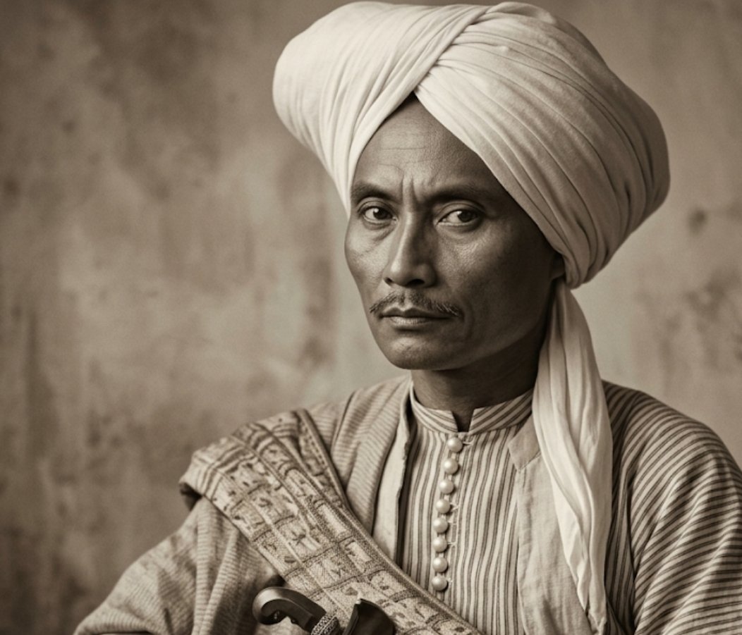 Pangeran Diponegoro (repro Ai dari sketsa asli Adrianus Johannes Bik - 1830)