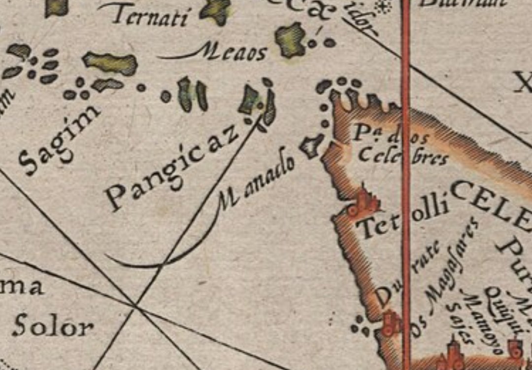 Peta Sulawesi Exacta et Accurata Delineatio tahun 1595