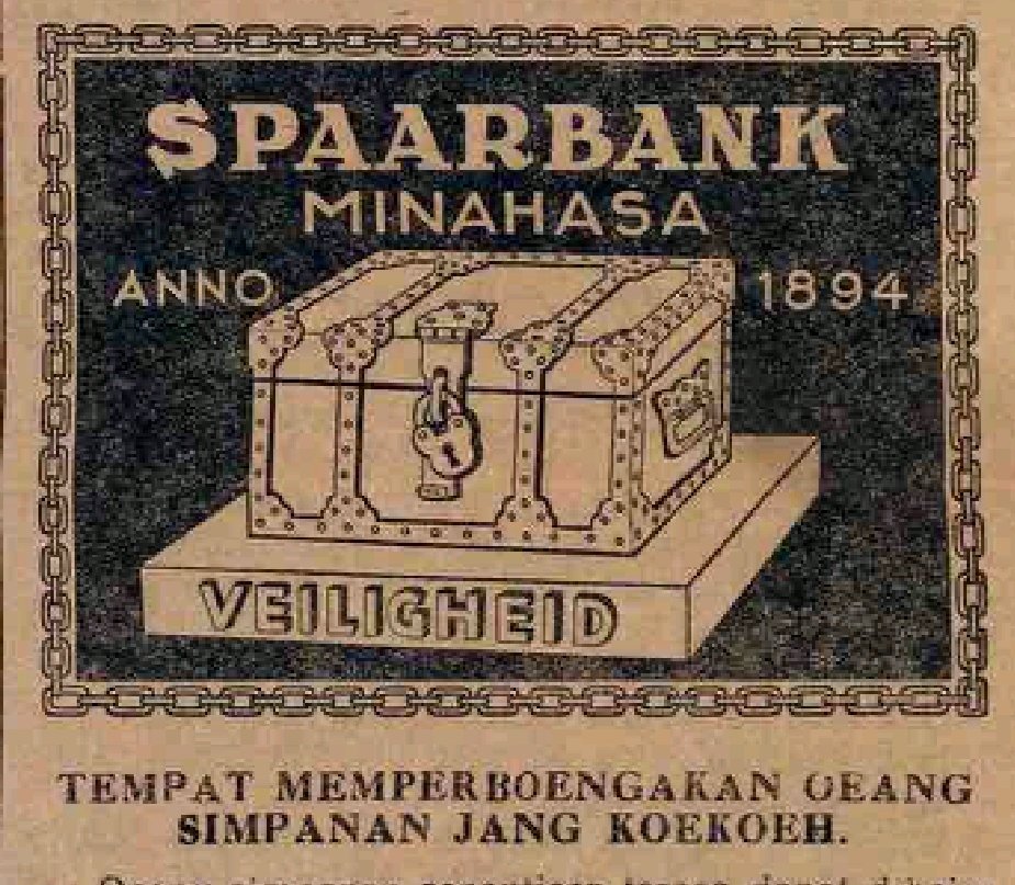 Iklan SpaarBank Minahasa pada koran Keng Hwa Poo 1 Maret 1941
