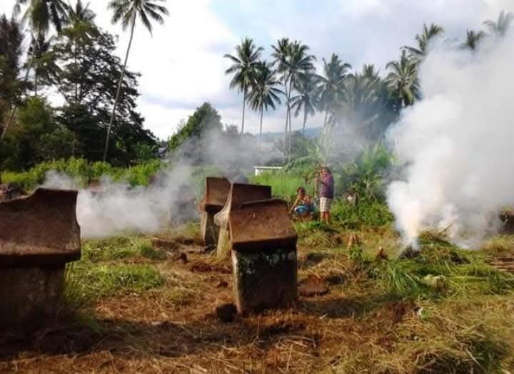 Waruga desa Tumaluntung Tonsea ada 305 lebih yang utuh 261 waruga, yang lainnya rusak karena tidak terawat (Herry Lumempouw, 2021)