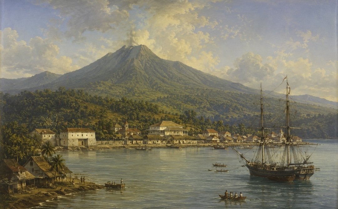 Ilustrasi teluk Manado 1849