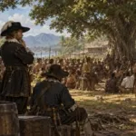 Robertus Padtbrugge dan pasukan VOC menunggu di tengah rapat para pemimpin Minahasa, 1679. (ilustrasi)