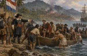 Pasukan VOC memberikan perahu kepada rombongan Spanyol yang terusir dari pedalaman Minahasa pada 1658.(ilustrasi)