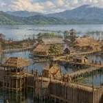 Permukiman air ini menjadi tempat berlindung ketika konflik dengan Kompeni VOC memuncak pada 1663–1664.(ilustrasi)